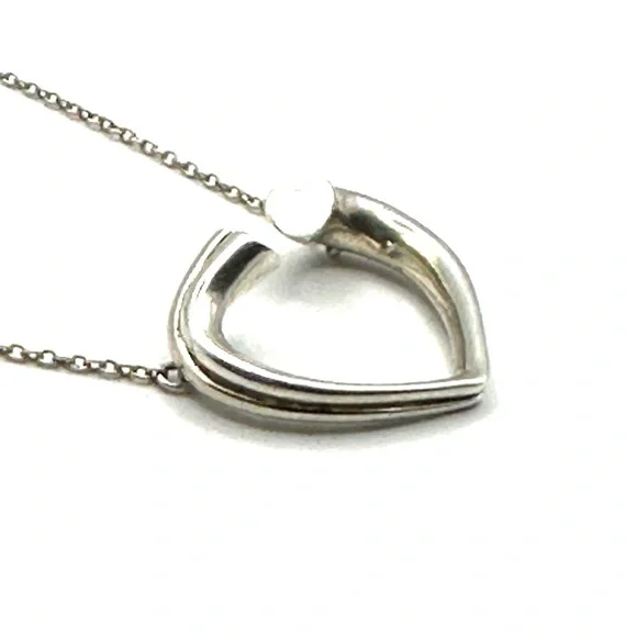 Tiffany & Co Paloma Picasso Silver Tenderness Double Heart Necklace - Picture 7 of 12